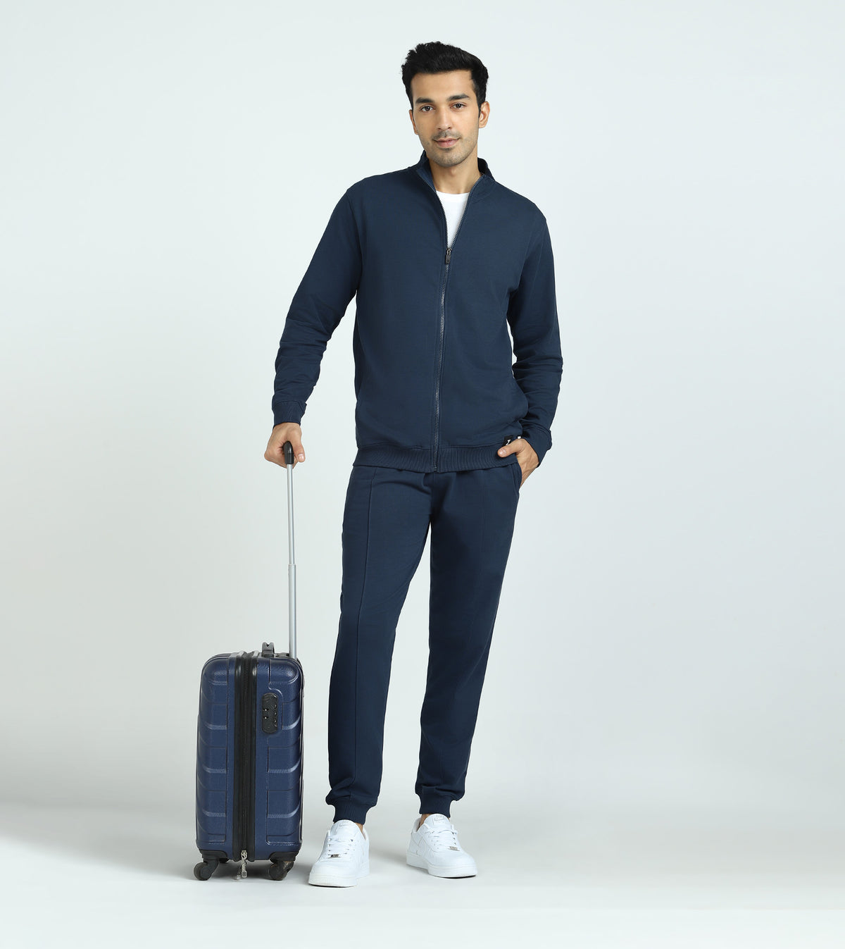 French Terry Cotton Zip-Up Jacket Co-Ord Set - XYXX Crew