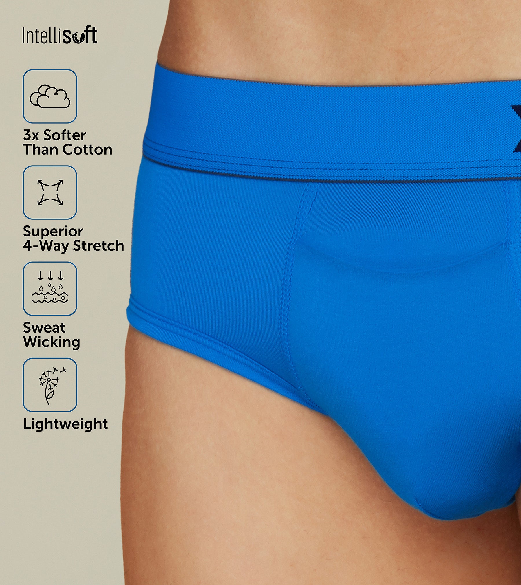 XYXX Men's Underwear Dualist IntelliSoft Antimicrobial Micro Modal Trunk  Pack of 2 (Navigate & Black Iris ;