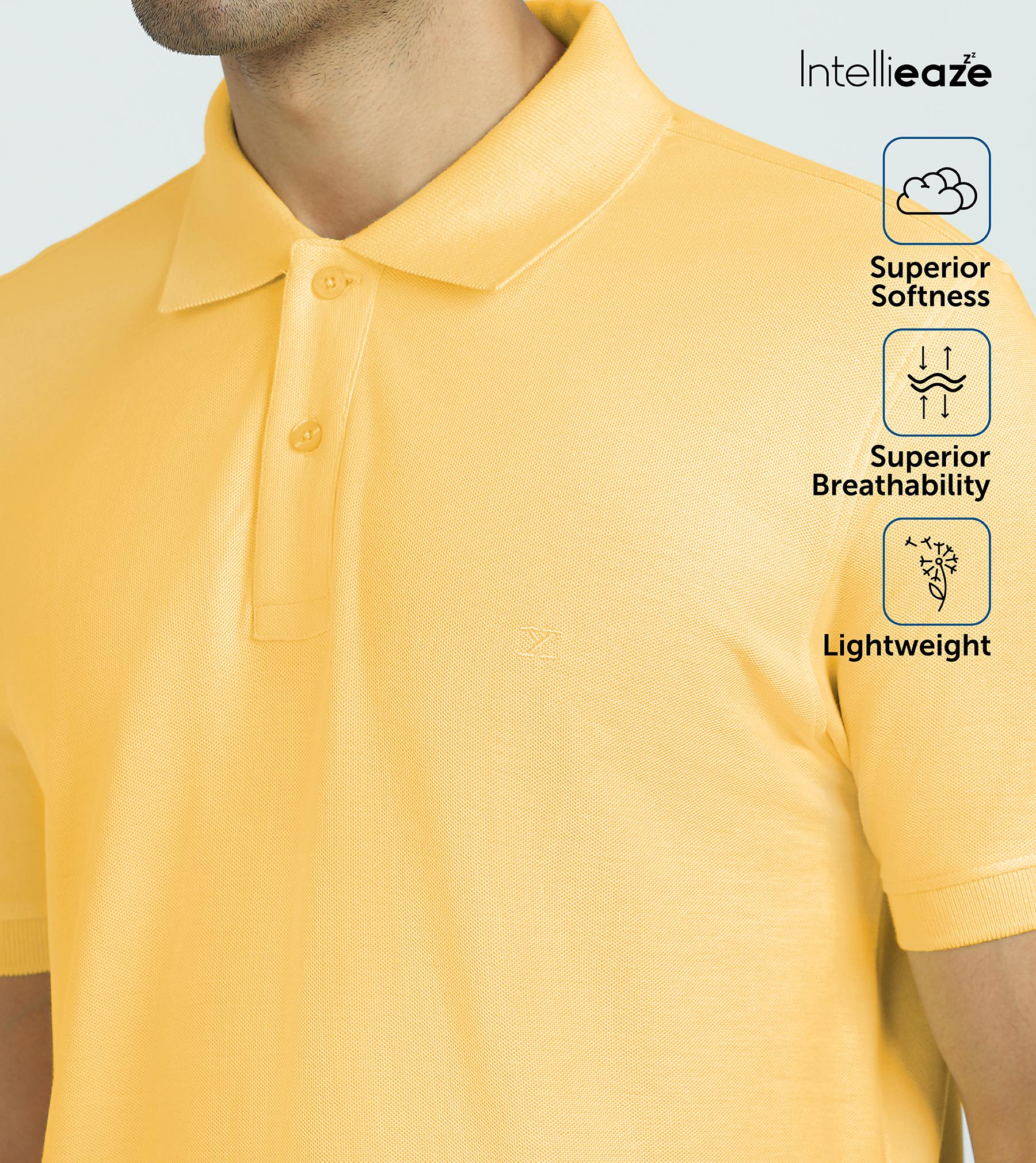 Element Combed Cotton Polo T-shirts For Men Butter Yellow - XYXX Mens Apparels