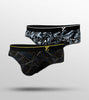 Flux Modal Briefs For Men Pack Of 2 (Laser Yellow,Black Marble) -  XYXX Mens Apparels