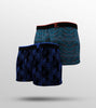 Flux Modal Trunks For Men Pack Of 2 (Octave Blue,Blue Wave) -  XYXX Mens Apparels