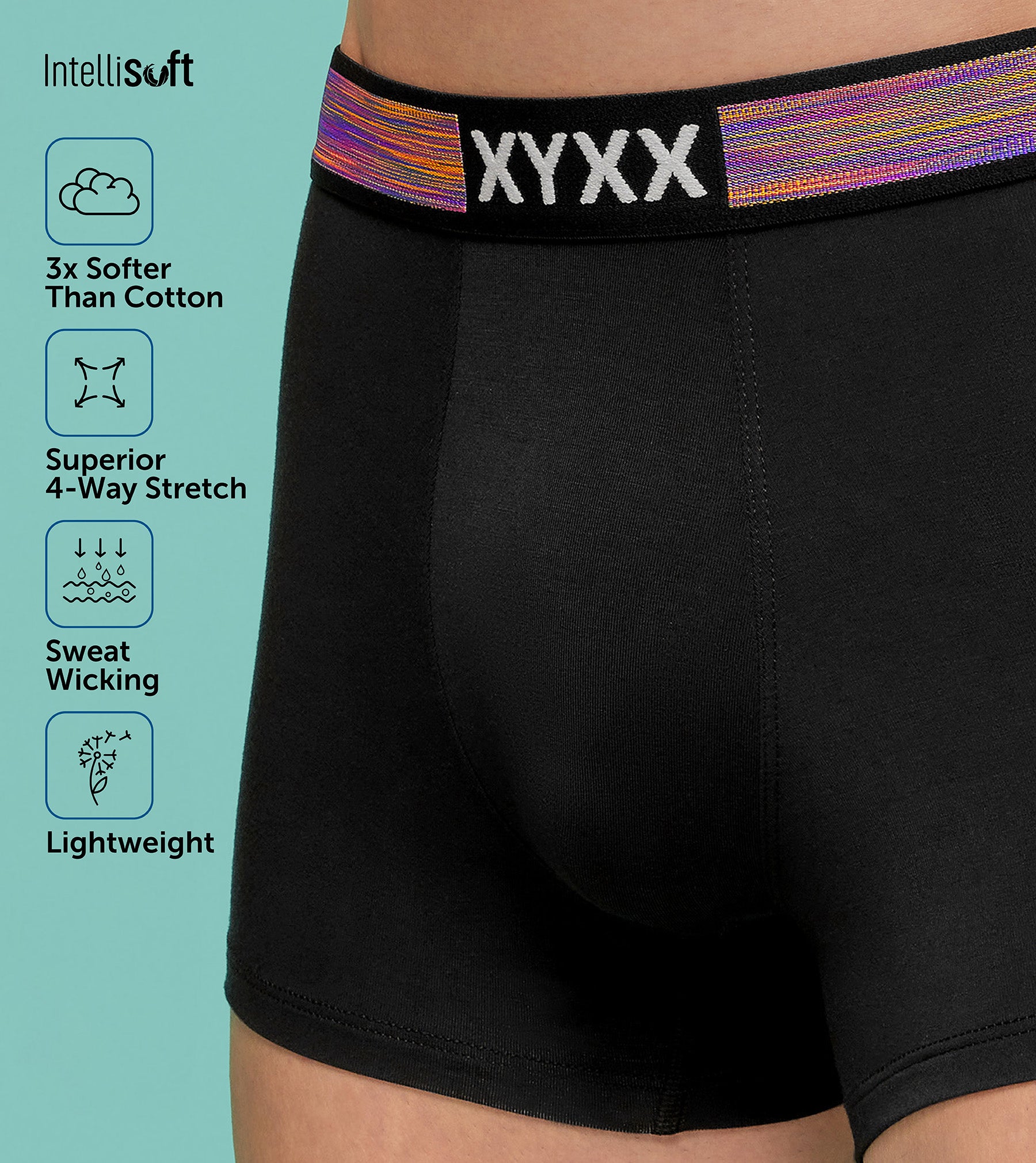 Hues Modal Trunks Black Ribbon