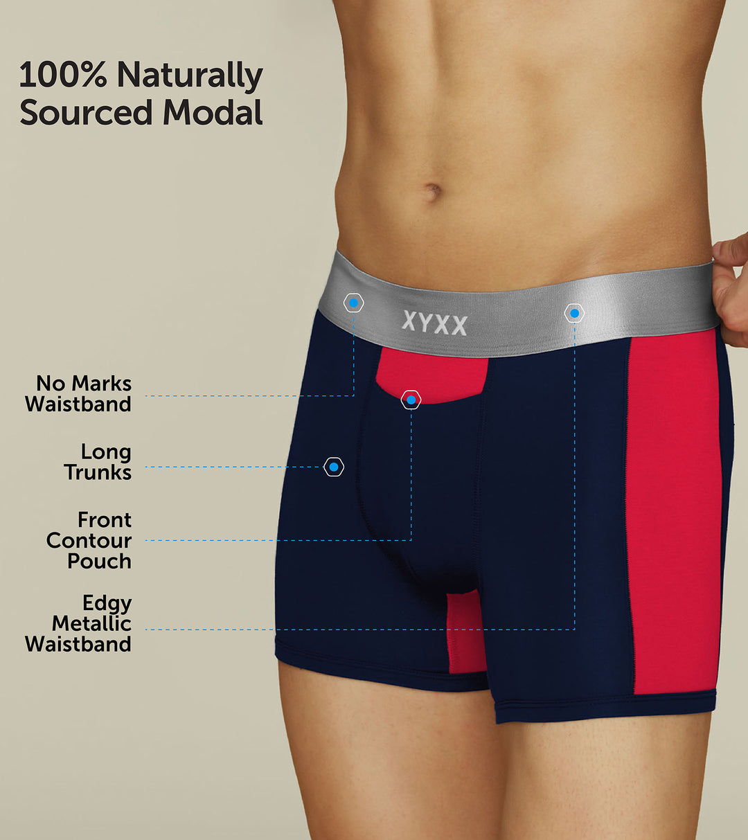 Buy IntelliSoft Illuminati Modal Steel My Heart Men's Trunks – XYXX ...