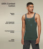 Pace Square Neck Vests For Men Olive Green - XYXX Mens Apparels