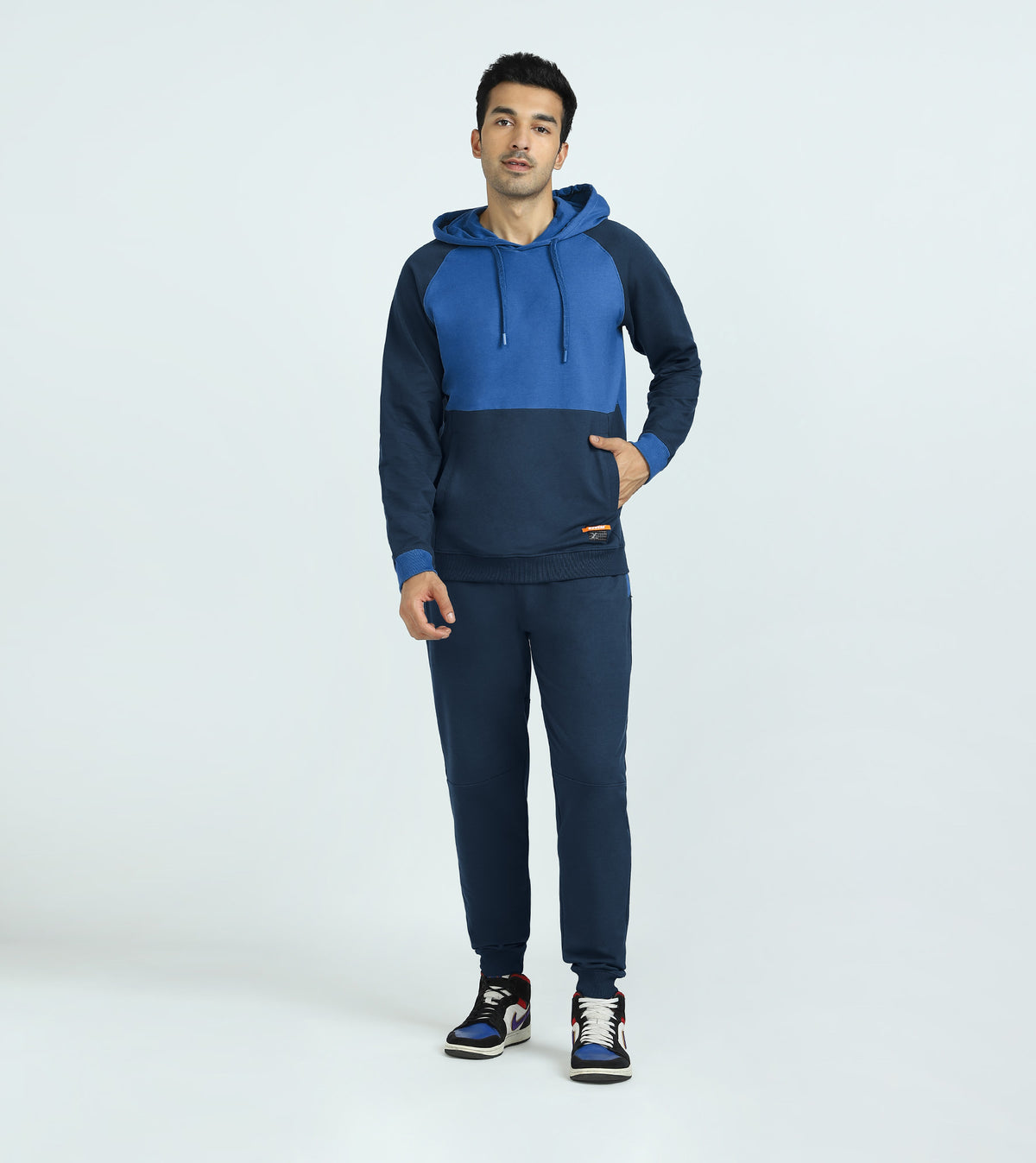 Quest French Terry Cotton Hoodie And Joggers Co-ord Set Atlas Blue - XYXX Crew