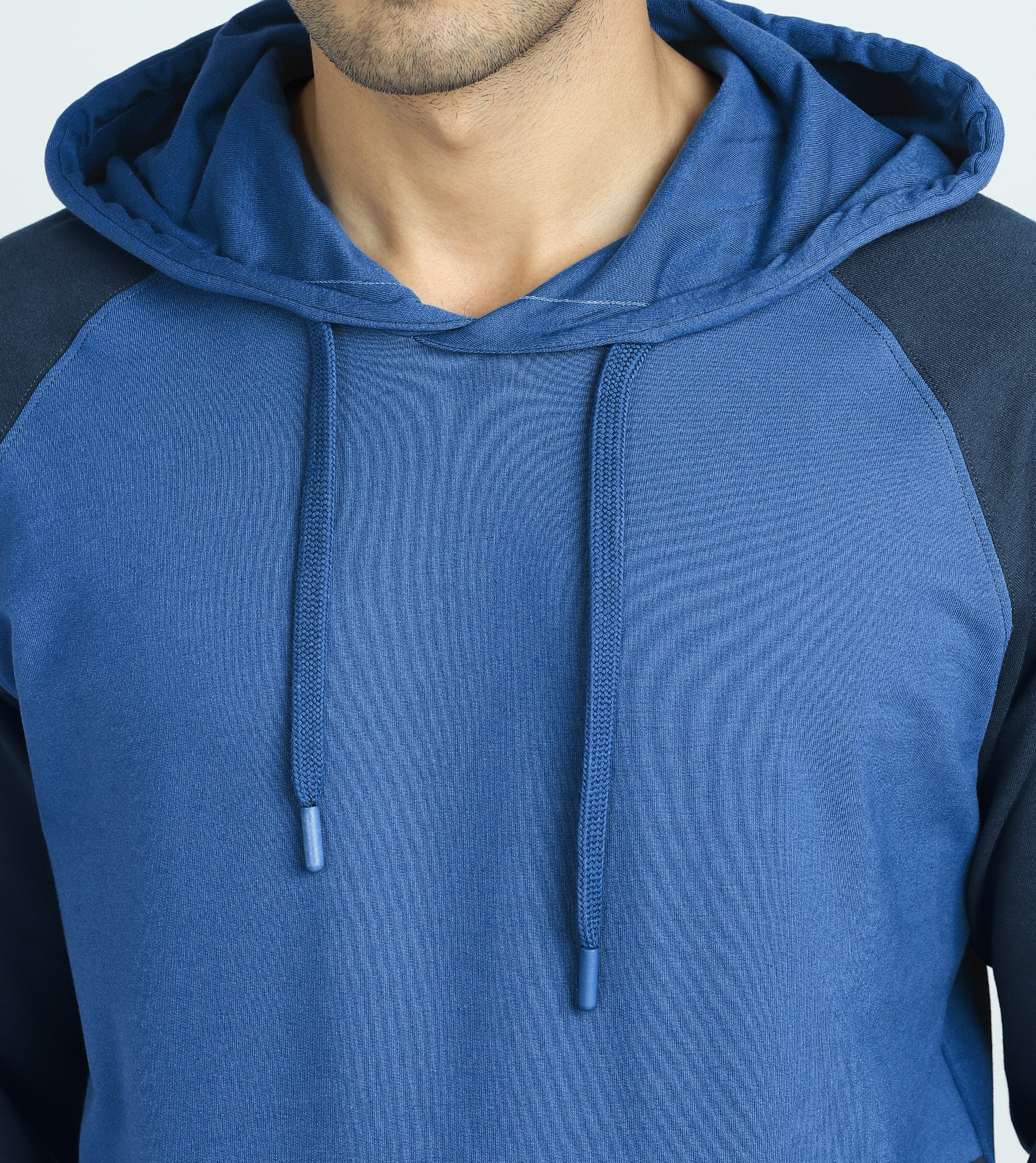 Quest French Terry Cotton-Blend Hoodies Set For Men Atlas Blue - XYXX Mens Apparels
