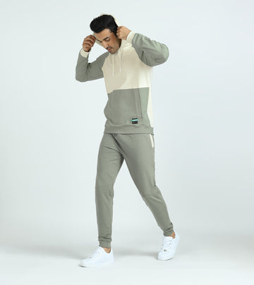 Quest French Terry Cotton Hoodie And Joggers Co-ord Set Butter White - XYXX Crew