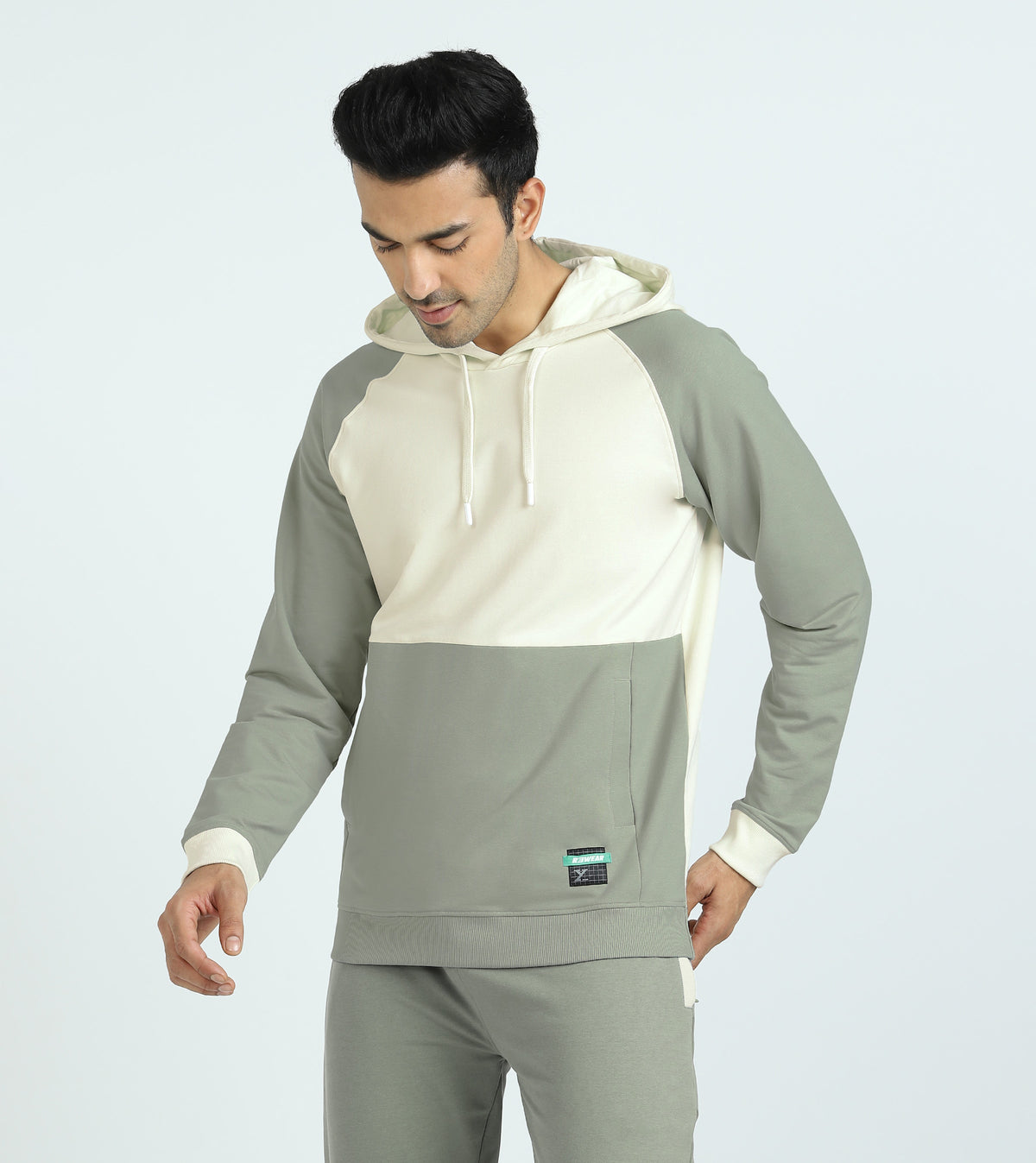 Quest French Terry Cotton Hoodie And Joggers Co-ord Set Butter White - XYXX Crew