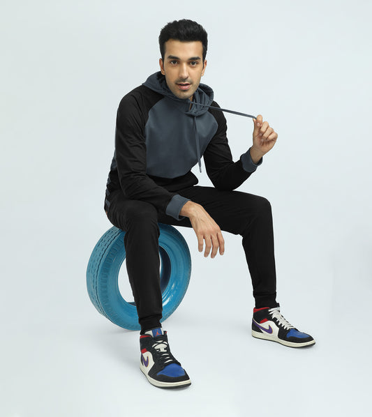 Quest French Terry Cotton Hoodie And Joggers Co-ord Set Phantom Grey - XYXX Crew