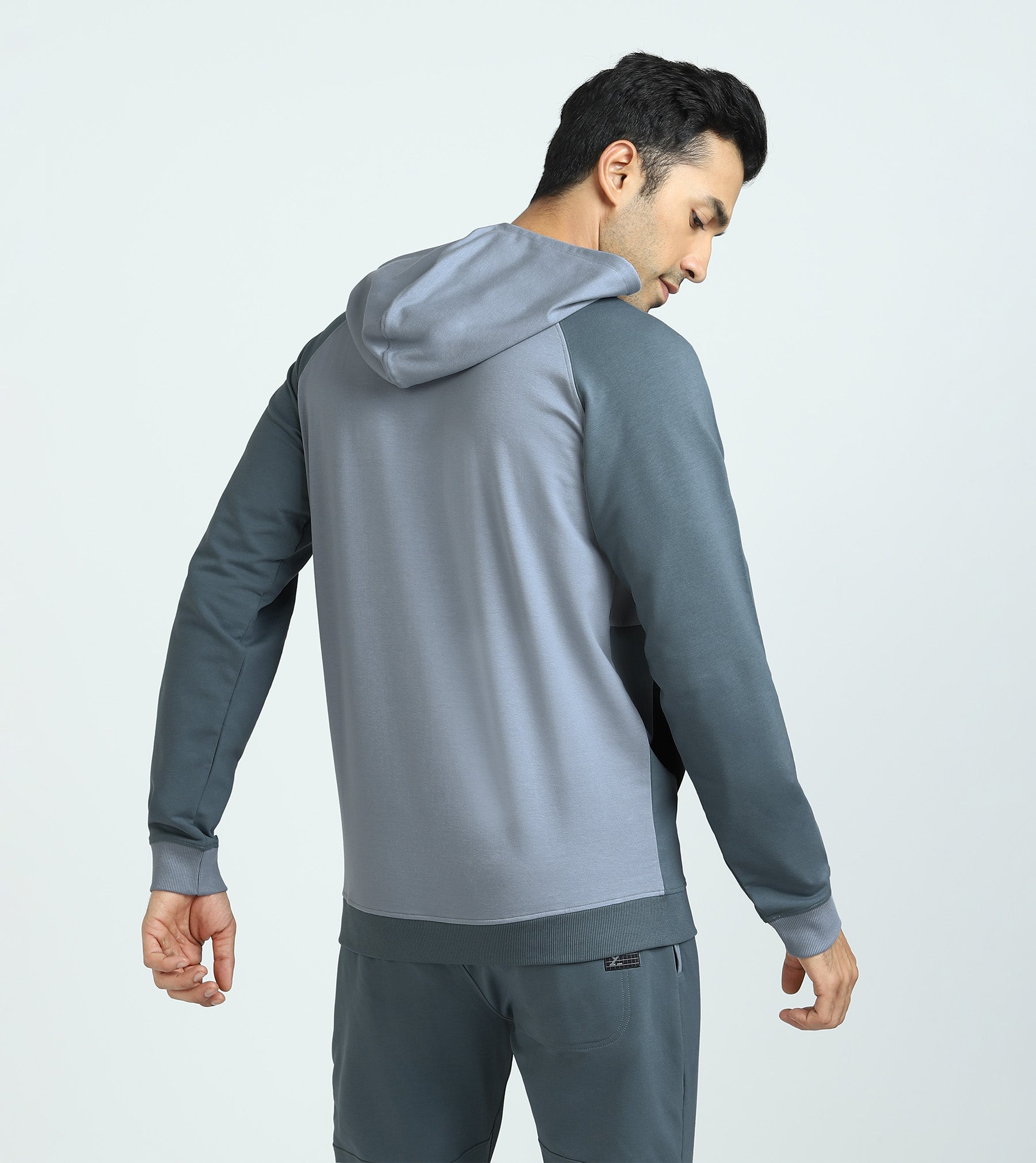 Quest French Terry Cotton-Blend Hoodies Set For Men Slate Grey - XYXX Mens Apparels
