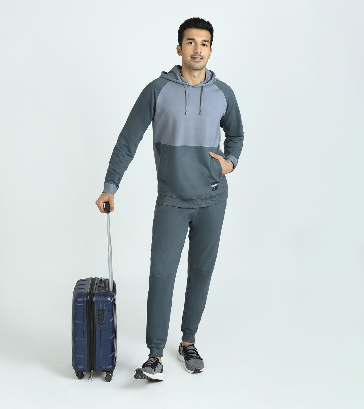 Quest French Terry Cotton Hoodie And Joggers Co-ord Set Slate Grey - XYXX Crew