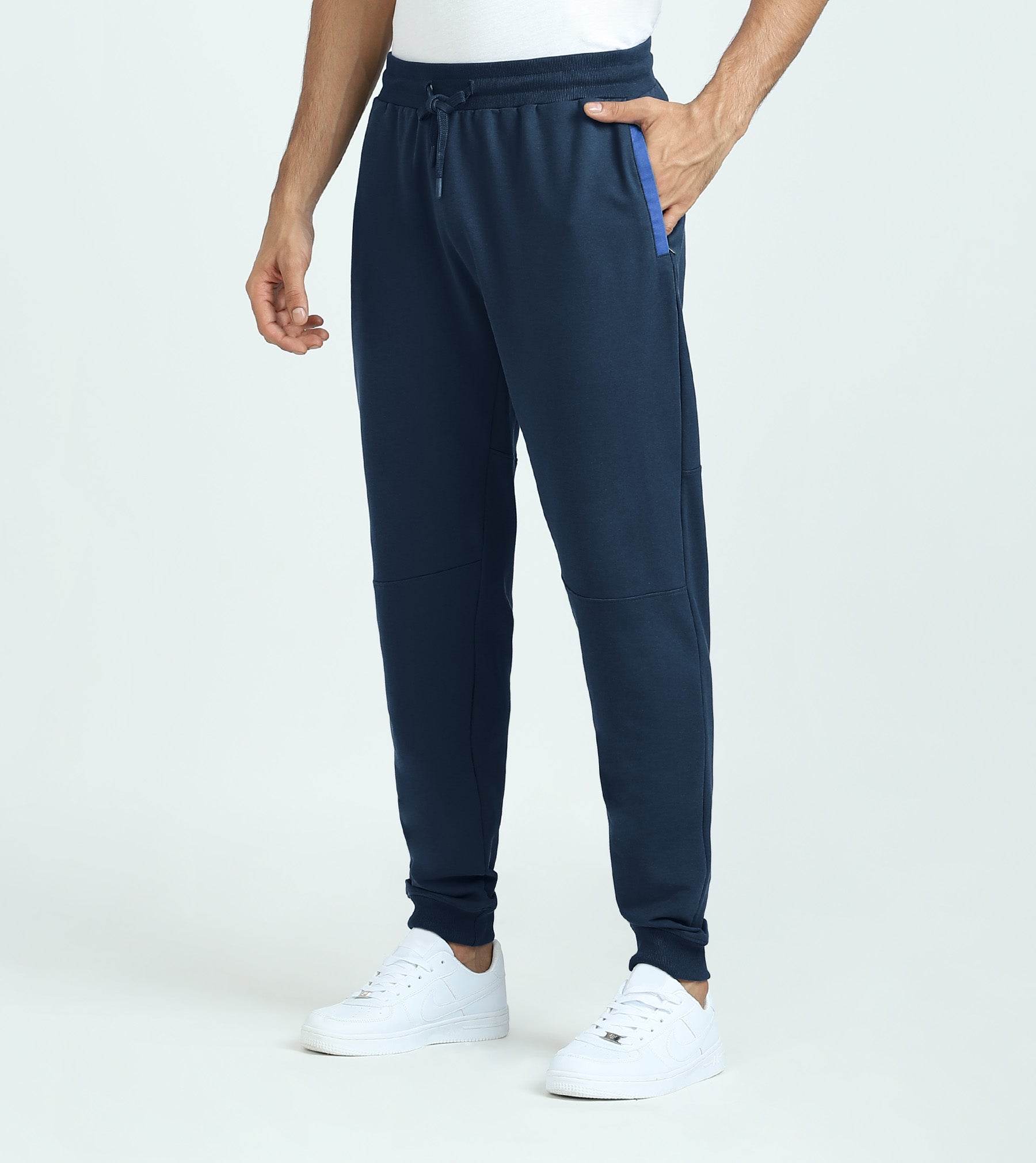 Quest French Terry Cotton-Blend Sweatshirt And Joggers Co-ord Set For Men - Atlas Blue - XYXX Mens Apparels