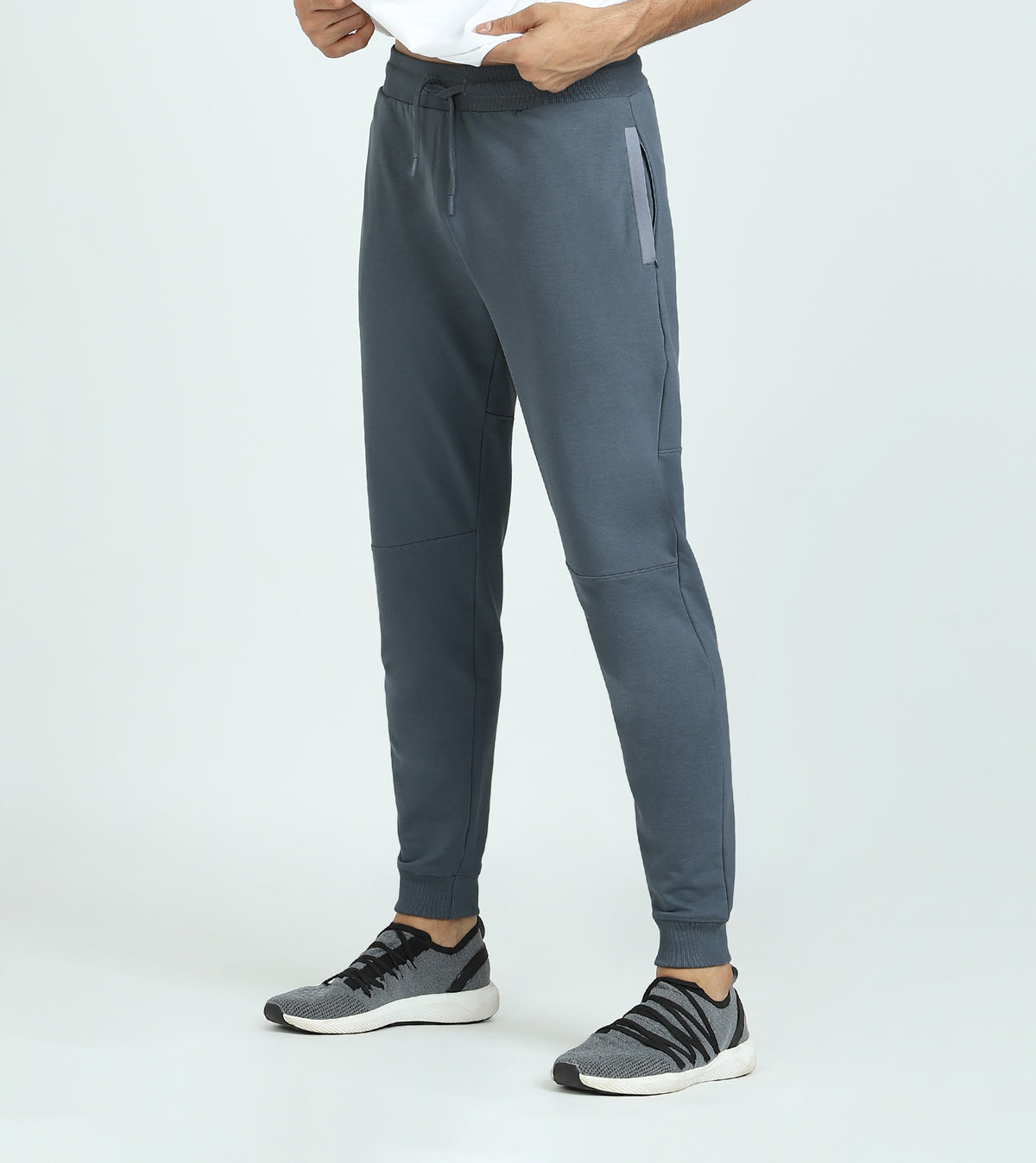 Quest French Terry Cotto-Blend Sweatshirt And Joggers Co-ord Set Slate Grey - XYXX Crew