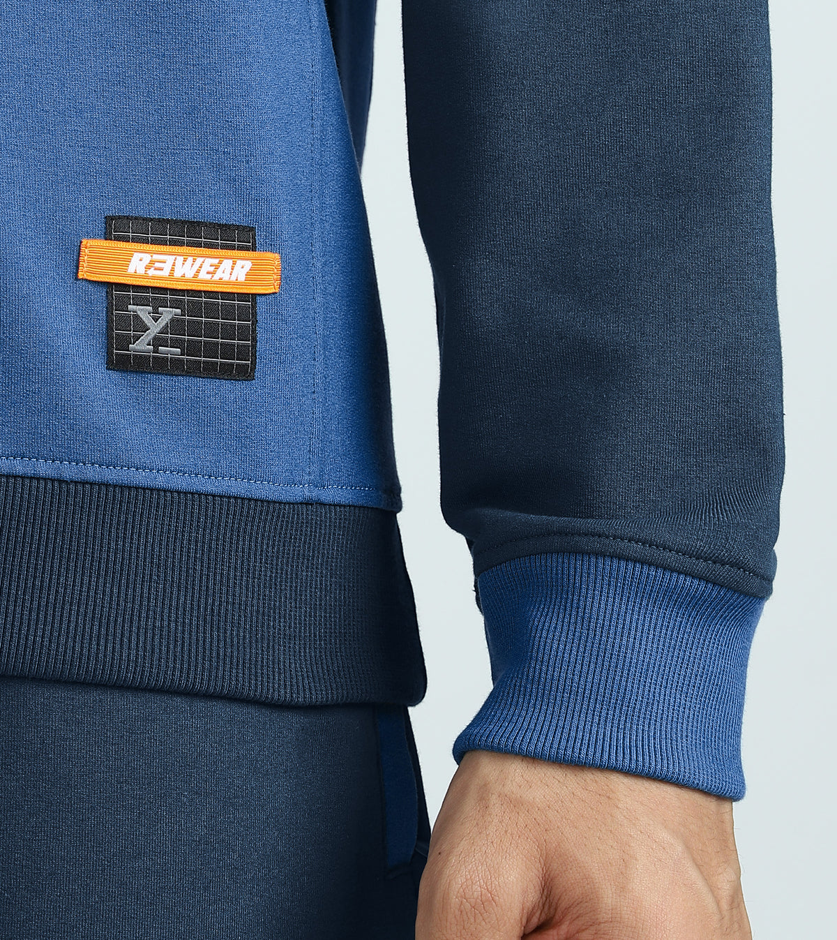 Quest French Terry Cotto-Blend Sweatshirt And Joggers Co-ord Set Atlas Blue - XYXX Crew