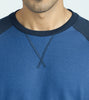 Quest French Terry Cotton-Blend Sweatshirts For Men Atlas Blue - XYXX Mens Apparels