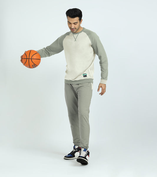 Quest French Terry Cotton-Blend Sweatshirt And Joggers Co-ord Set Butter White - XYXX Crew