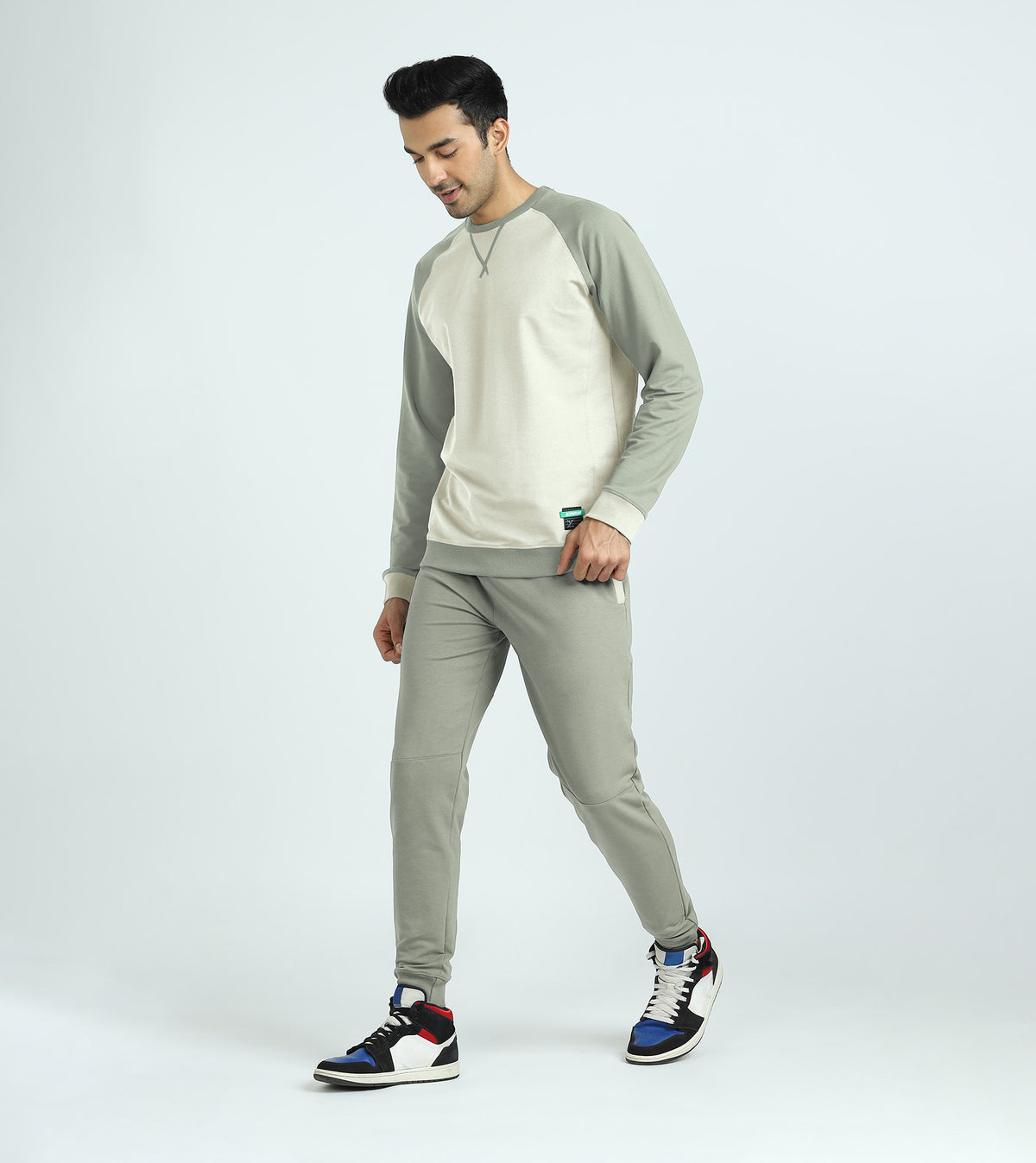 Quest French Terry Cotton-Blend Sweatshirt And Joggers Co-ord Set Butter White - XYXX Crew