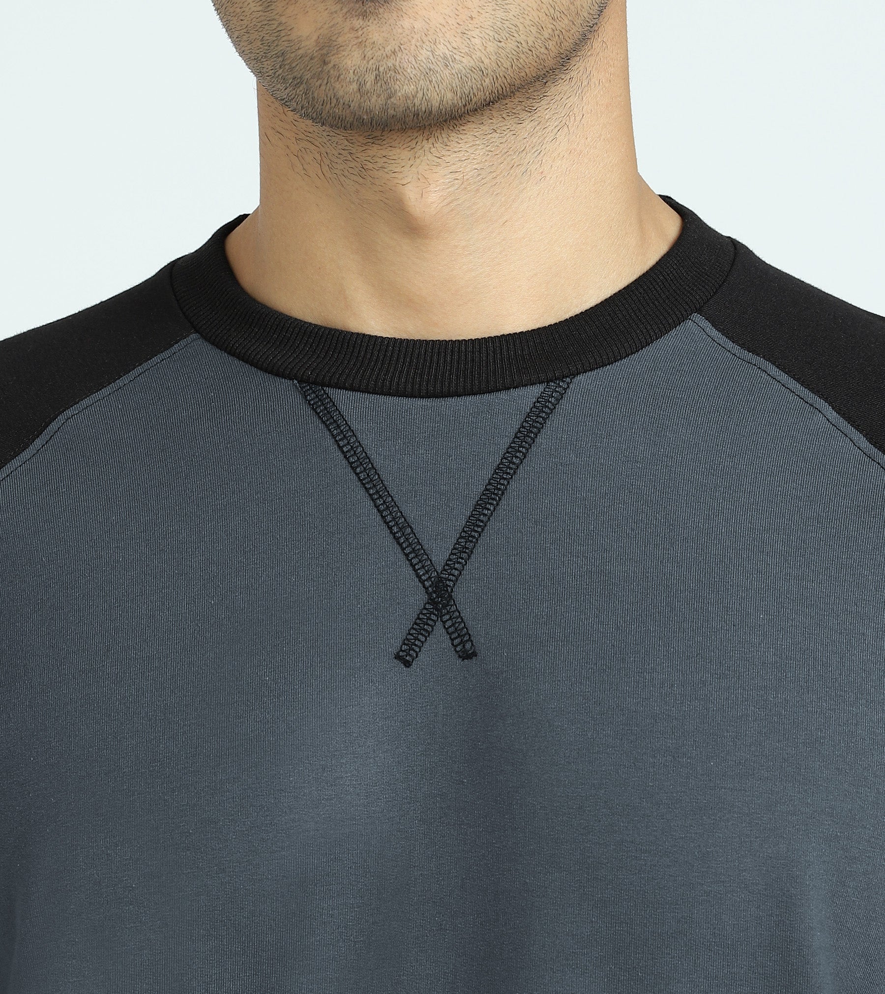 Quest French Terry Cotton-Blend Sweatshirts For Men Phantom Grey - XYXX Mens Apparels