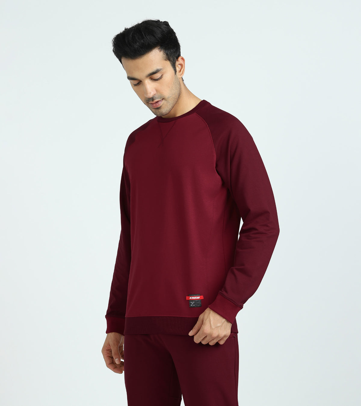 Quest French Terry Cotto-Blend Sweatshirt And Joggers Co-ord Set Scarlet Red - XYXX Crew