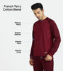 Quest French Terry Cotton-Blend Sweatshirts For Men Scarlet Red - XYXX Mens Apparels