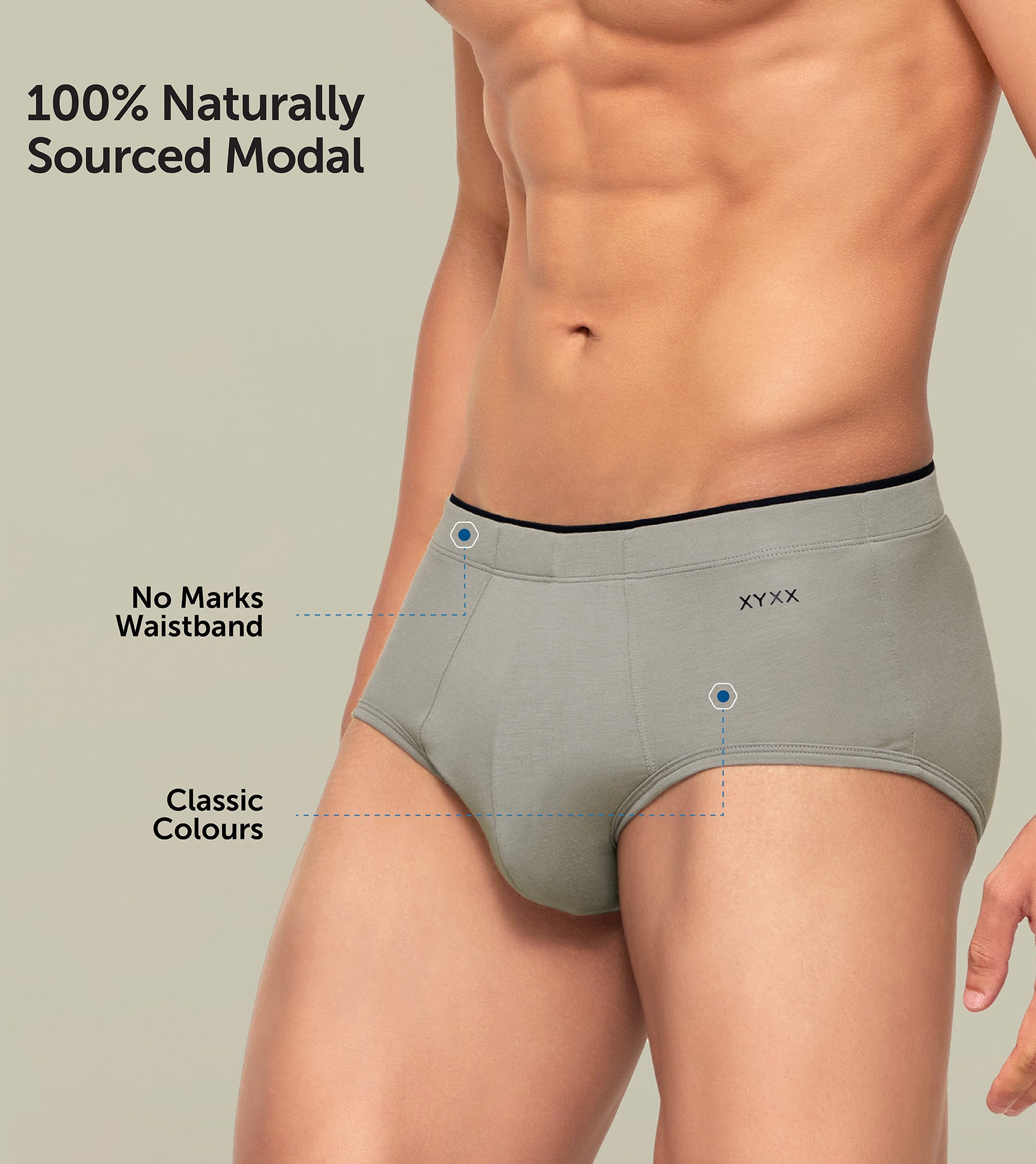 STUD Underwear Burro Brief Denim Grey (U1047LB09)
