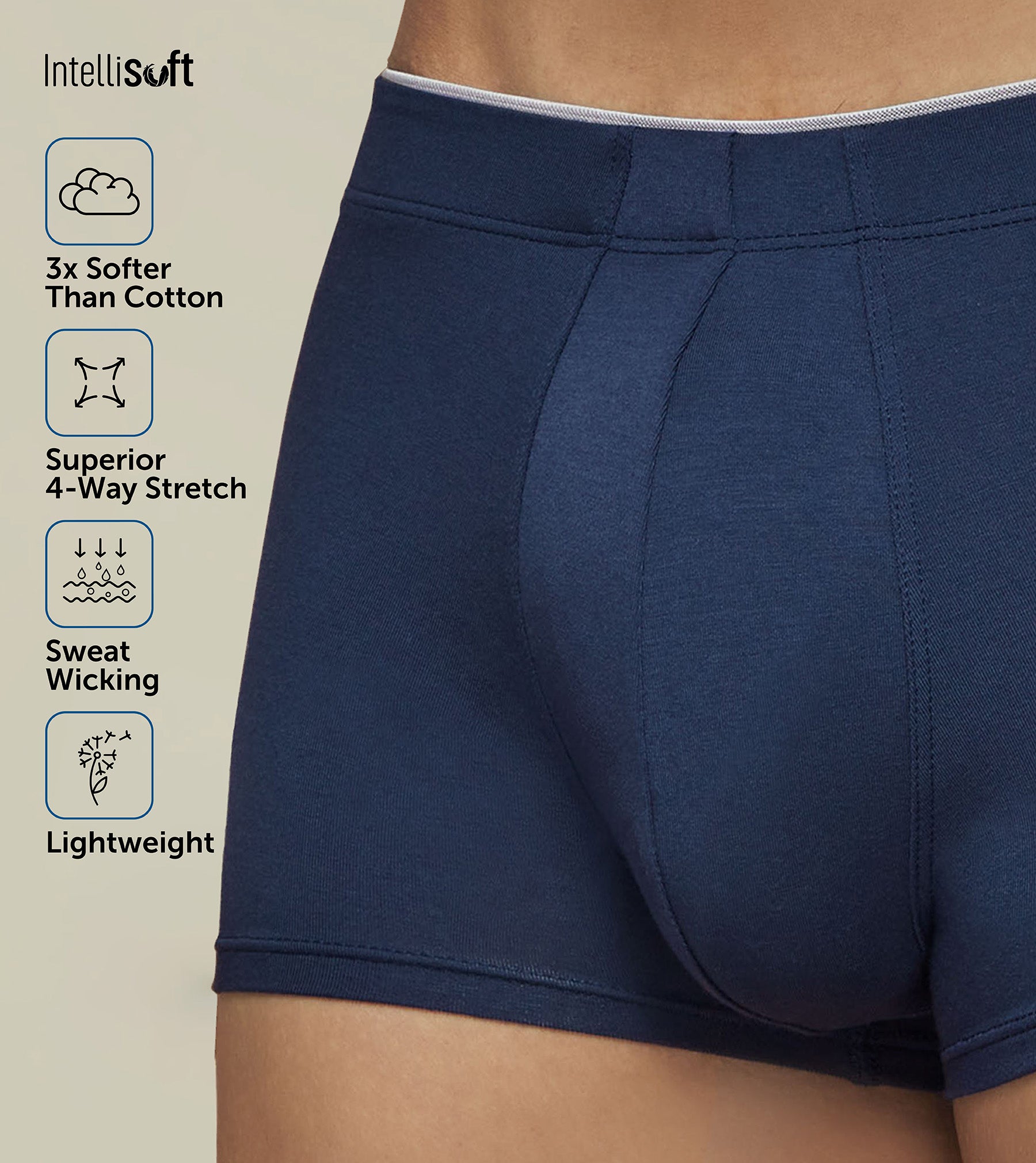 Modal Plain Antibacterial Underwear, Length: Mid Way, Type: Trunks at Rs  189/piece in Surat