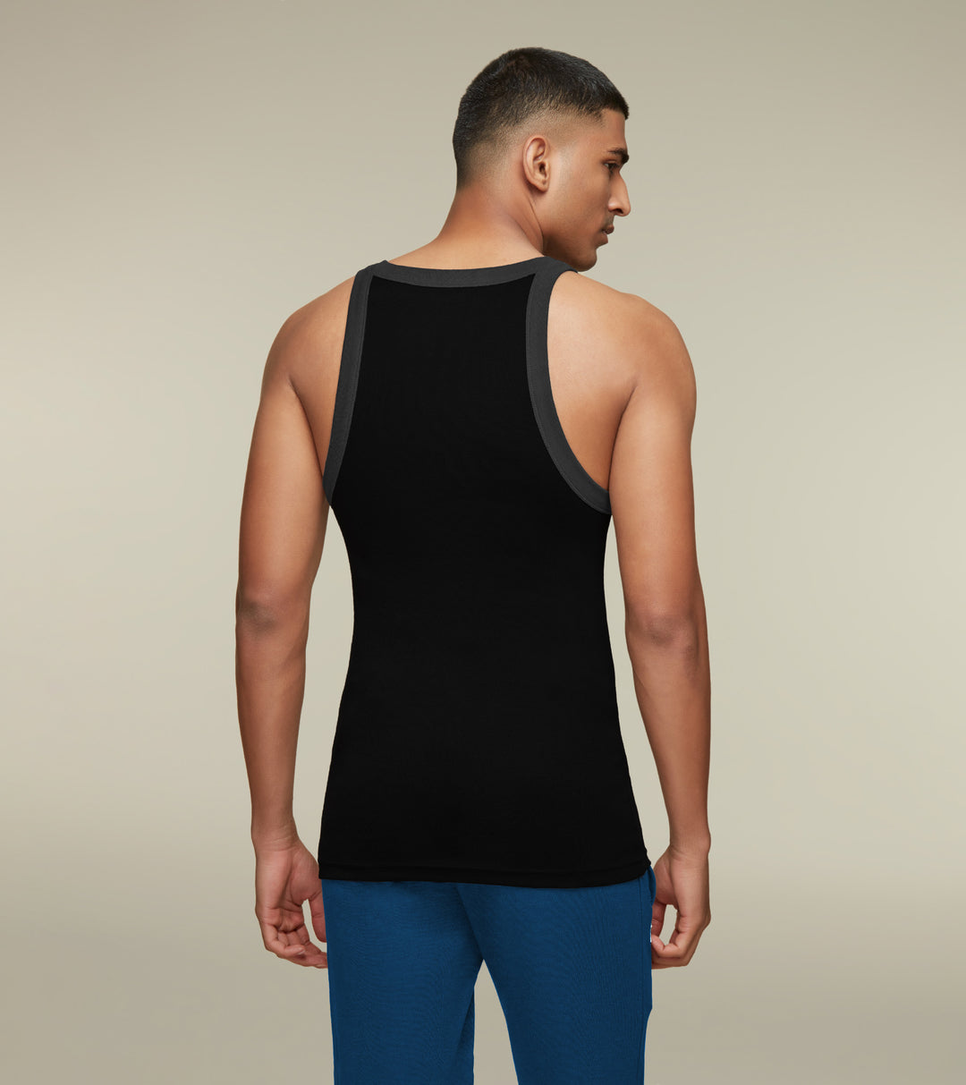 Buy Pace Square Neck [Black & Dark Grey] Vest – XYXX Apparels