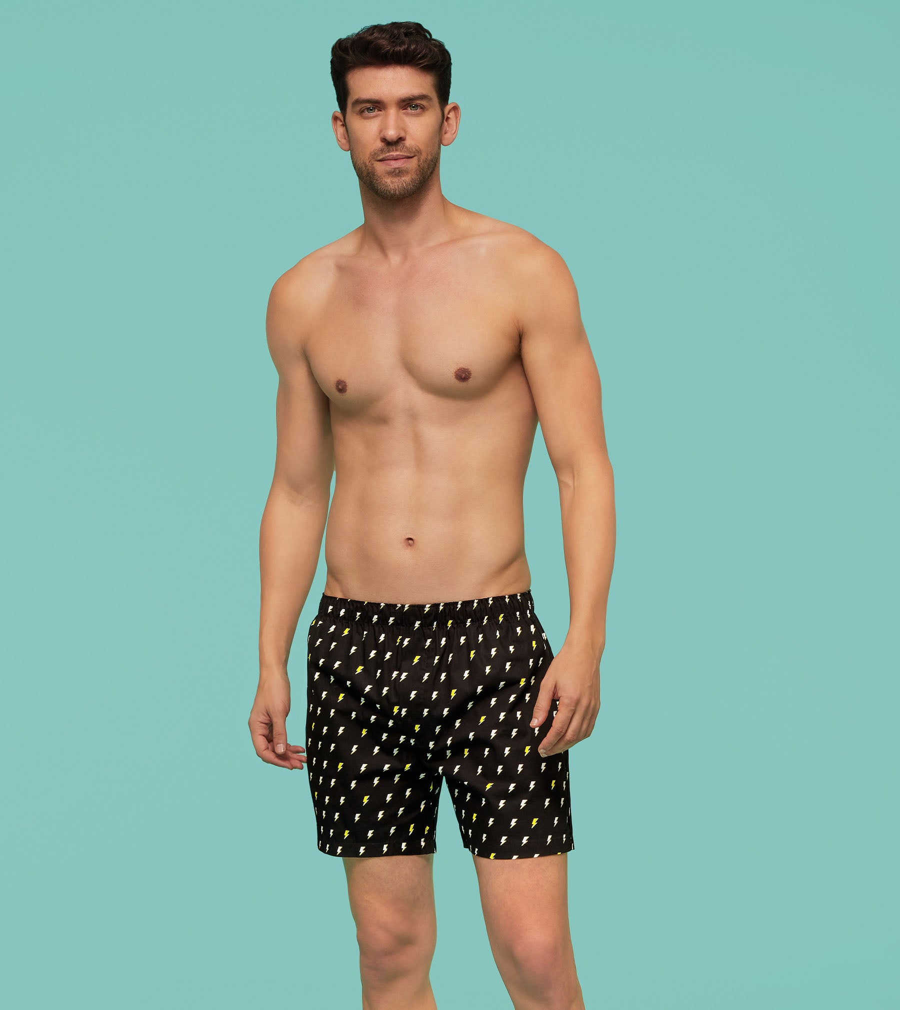 Remix Combed Cotton Boxers For Men Lightning Black - XYXX Mens Apparels