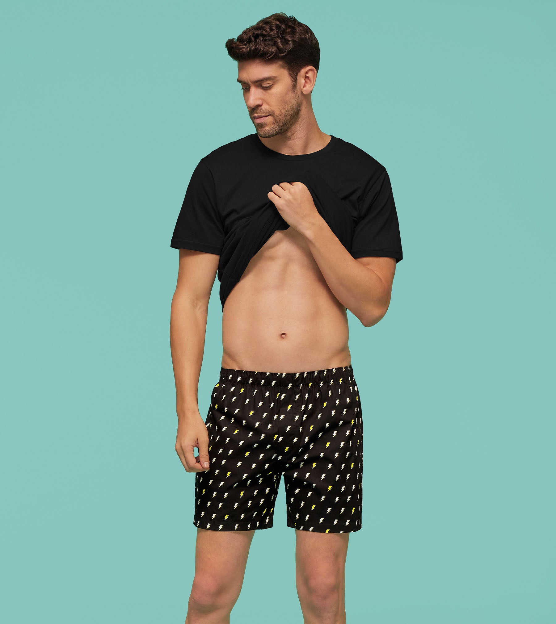 Remix Combed Cotton Boxers For Men Lightning Black - XYXX Mens Apparels