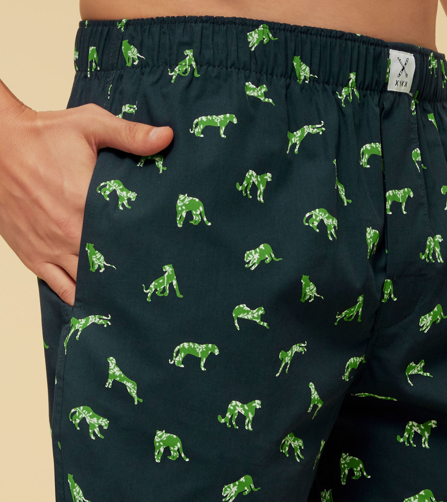Savanna Combed Cotton Boxers For Men Wildcat Green - XYXX Mens Apparels