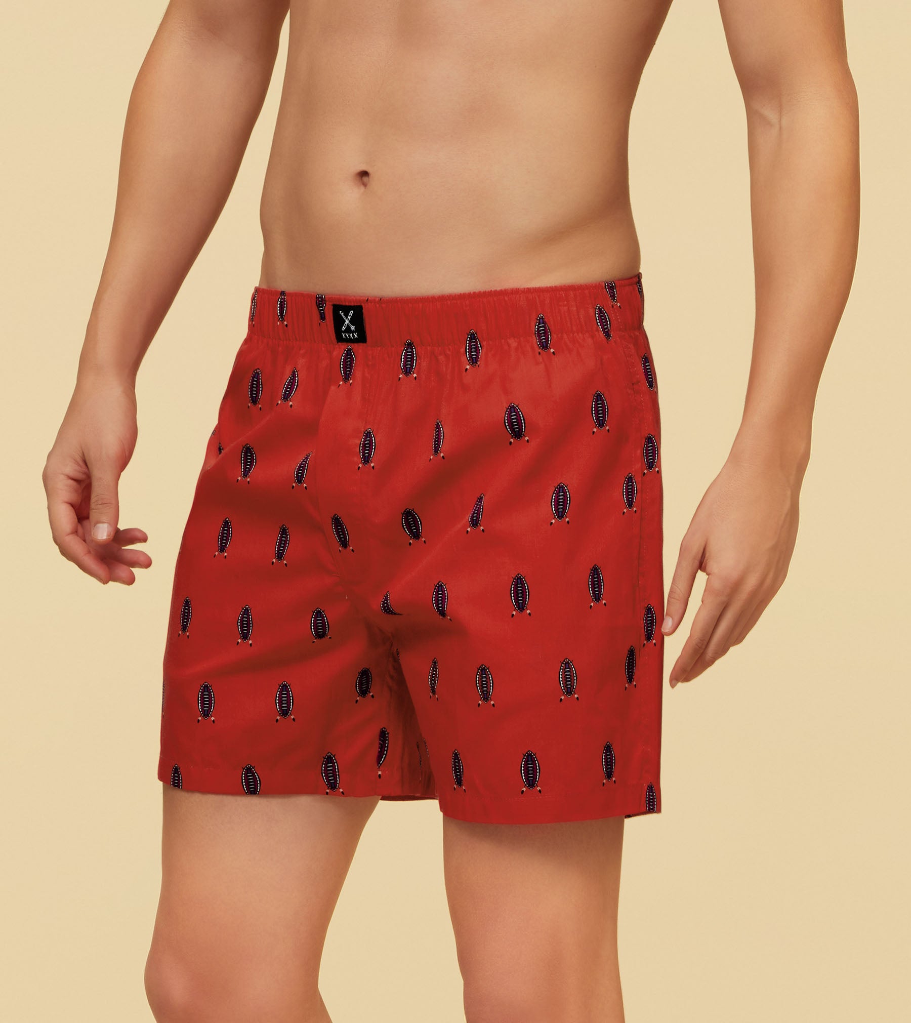 Savanna Combed Cotton Boxers For Men Shield Red - XYXX Mens Apparels