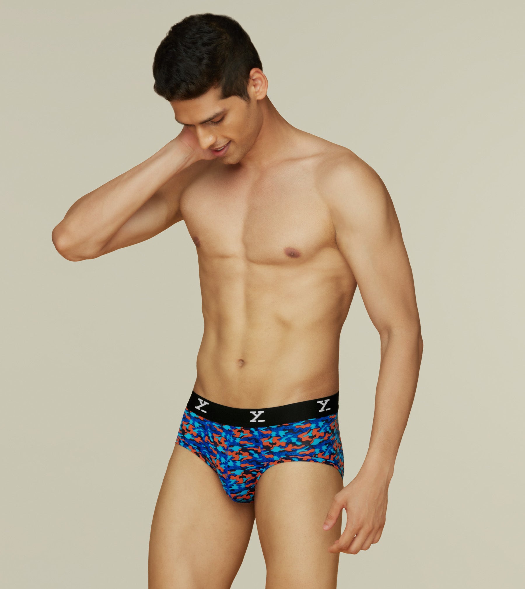 Shuffle Modal Briefs For Men Camouflage Blue -  XYXX Mens Apparels