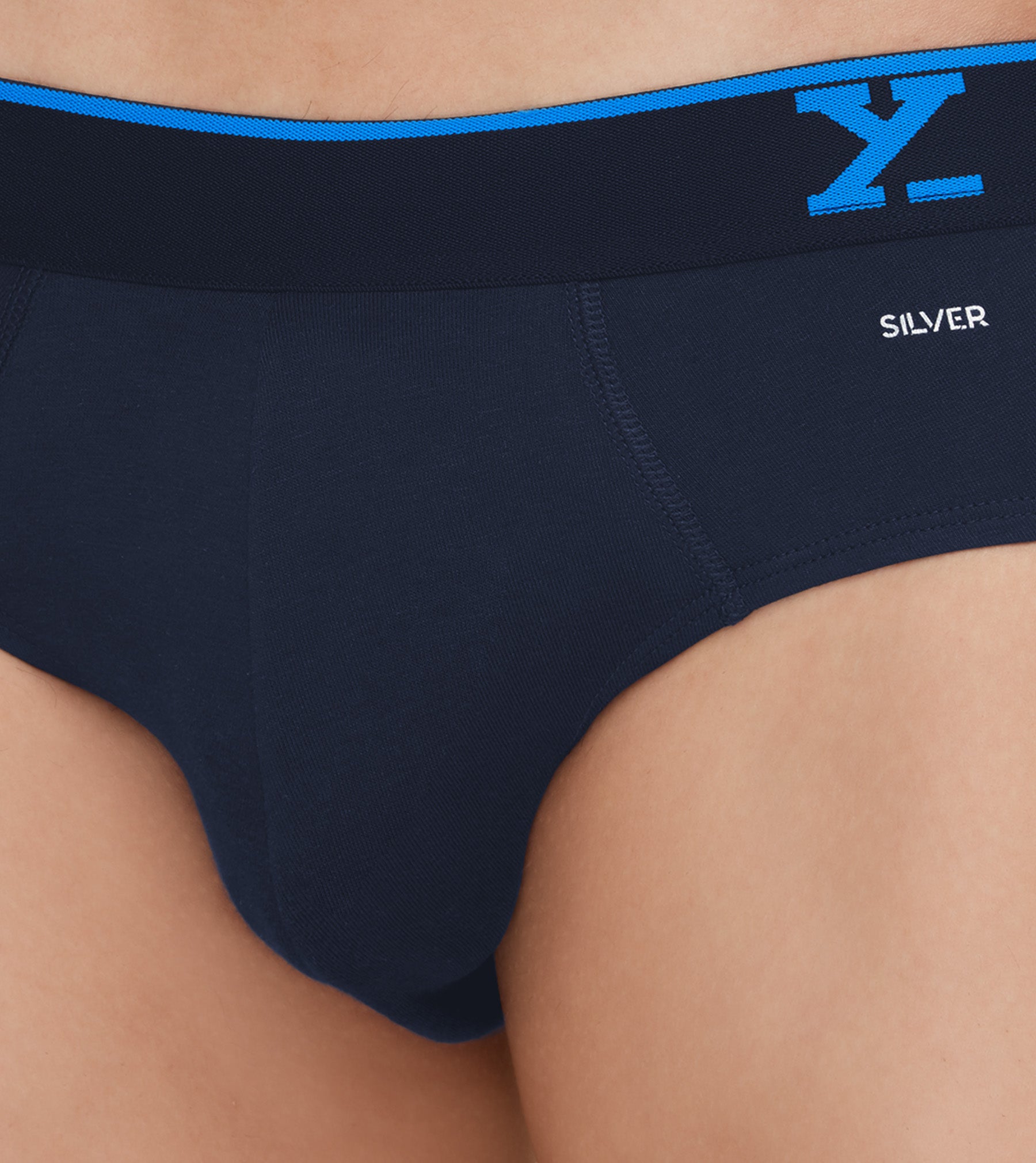 Traq Silver Cotton Briefs For Men Pack of 3(Aqua Blue, Dark Blue,Red) -  XYXX Mens Apparels