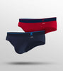 Traq Silver Cotton Briefs For Men Pack of 2(Dark Blue, Red) -  XYXX Mens Apparels