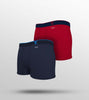 Traq Silver Cotton Trunks For Men Pack of 2(Dark Blue, Red) -  XYXX Mens Apparels