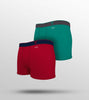 Traq Silver Cotton Trunks For Men Pack of 2(Aqua Blue, Red) -  XYXX Mens Apparels