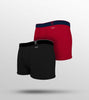 Traq Silver Cotton Trunks For Men Pack of 2(Black, Red) -  XYXX Mens Apparels